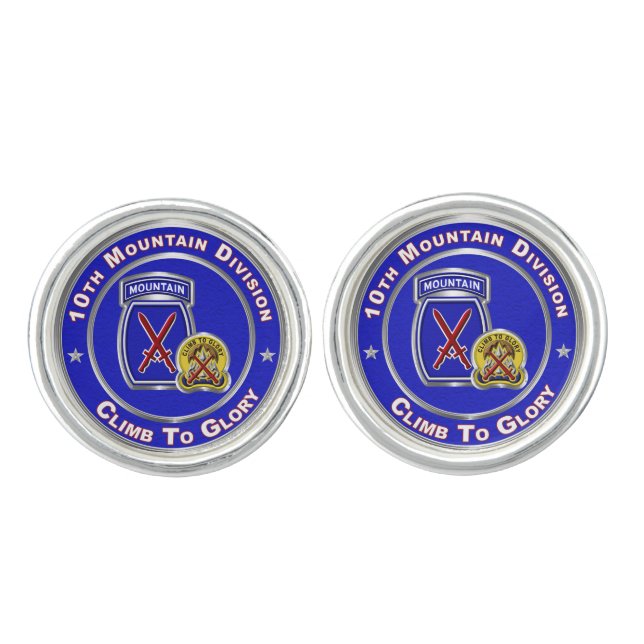 10th Mountain Division  Cufflinks (Front)