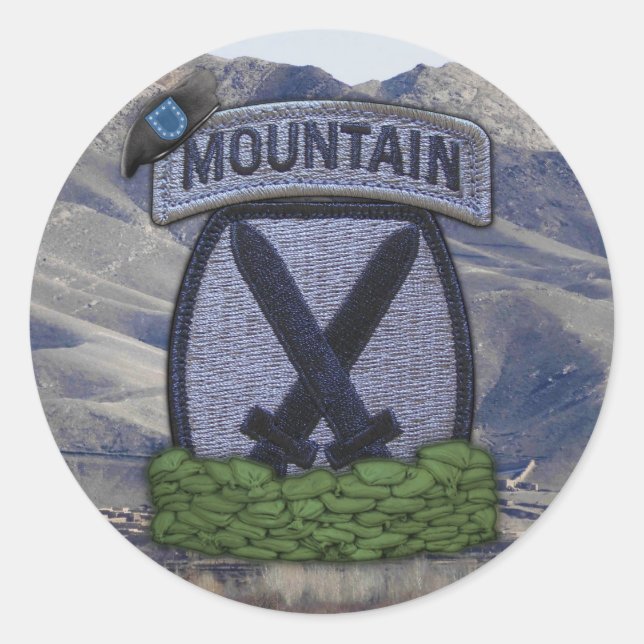 10th Mountain Division Fort Drum Patch Stickers (Front)