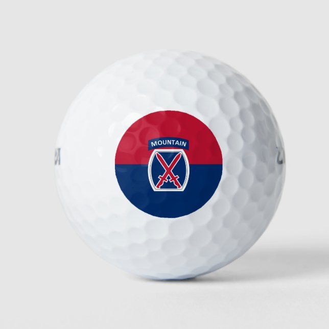 10th Mountain Division Golf Balls (Front)