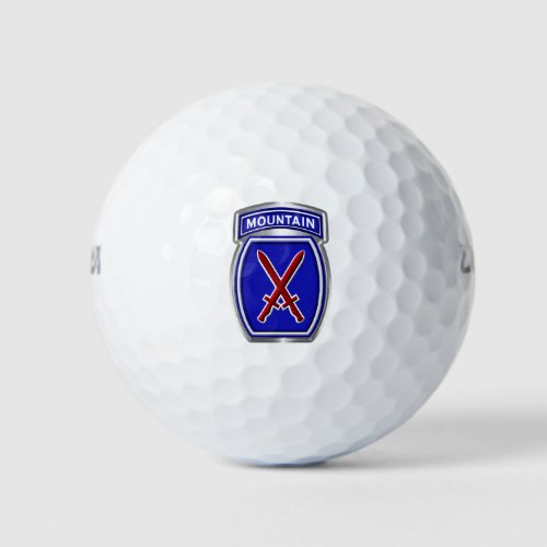 10th Mountain Division Golf Balls