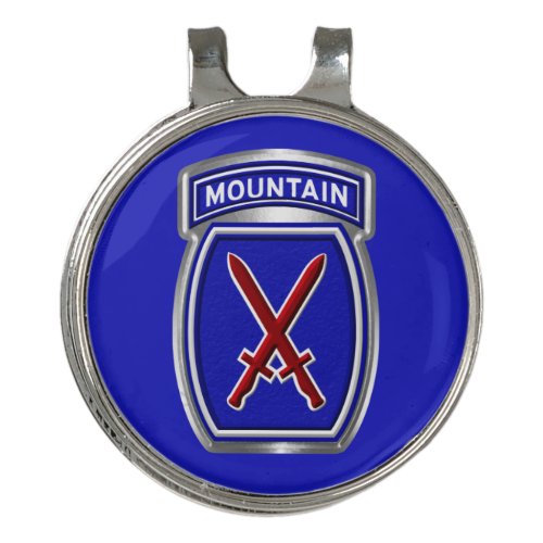 10th Mountain Division Golf Hat Clip