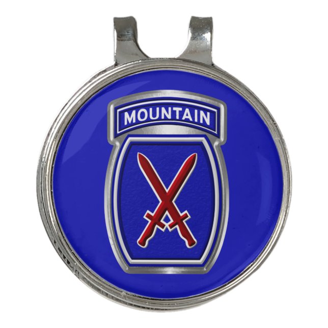 10th Mountain Division Golf Hat Clip (Front)