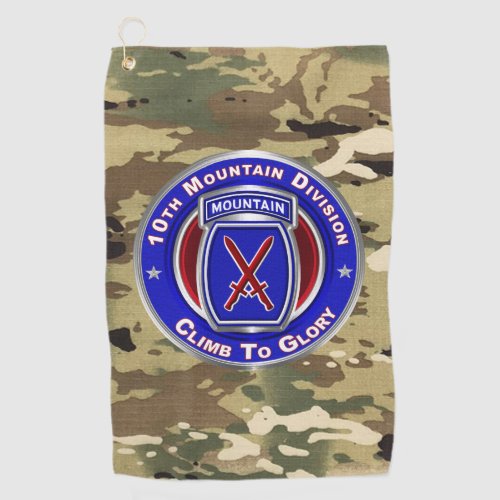 10th Mountain Division   Golf Towel