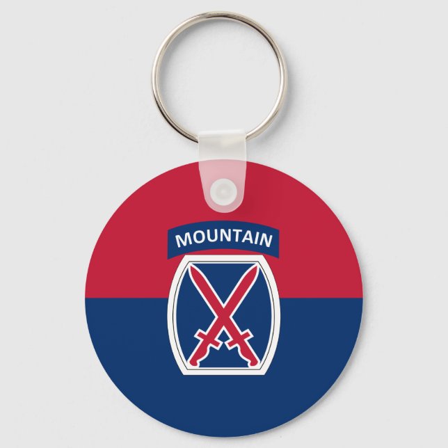 10th Mountain Division Keychain (Front)