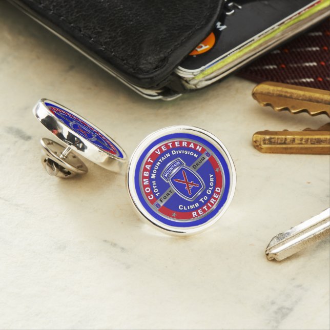 10th Mountain Division   Lapel Pin (In Situ)