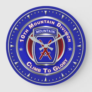 10th Mountain Division Large Clock