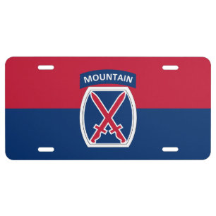 10th Mountain Division License Plate