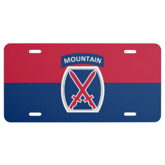 10th Mountain Division License Plate