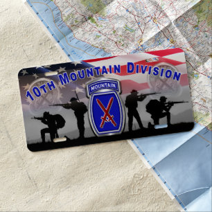 10th Mountain Division License Plate