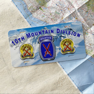 10th Mountain Division License Plate