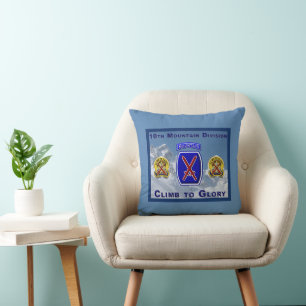 10th Mountain Division Lower Price Throw Pillow