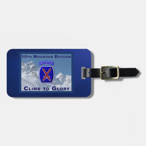 10th Mountain Division  Luggage Tag