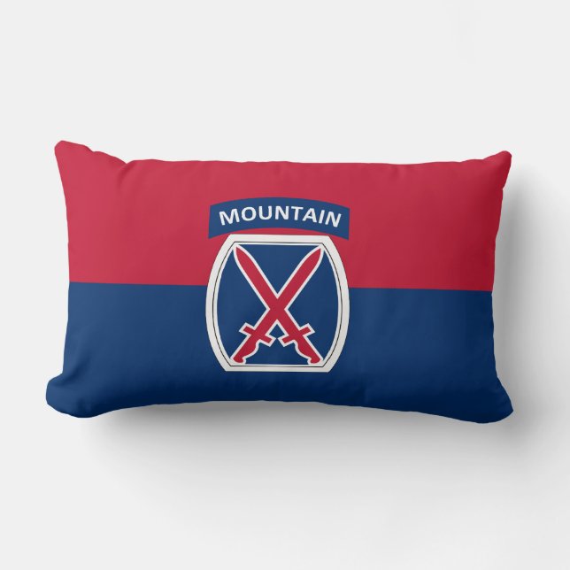 10th Mountain Division Lumbar Pillow (Front)