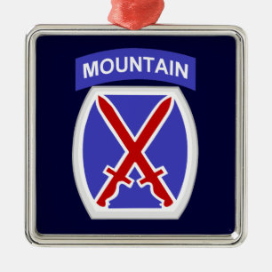 10th Mountain Division Metal Ornament