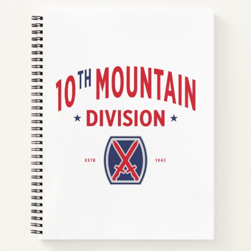 10th Mountain Division Mountaineer Badge Notebook