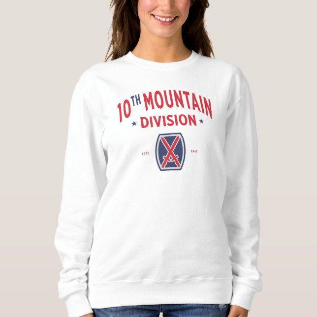 10th Mountain Division "Mountaineer" Badge Sweatshirt (Front)