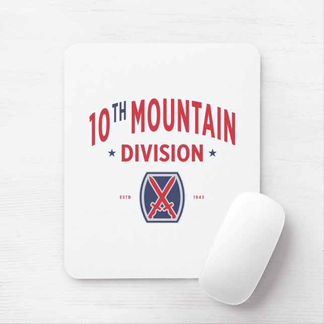 10th Mountain Division "Mountaineer" Mouse Pad (With Mouse)