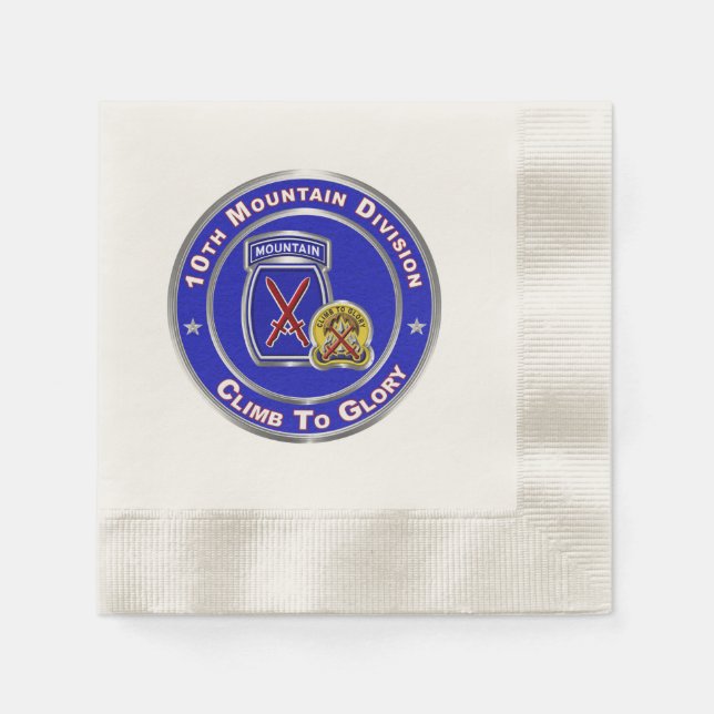 10th Mountain Division  Napkins (Front)