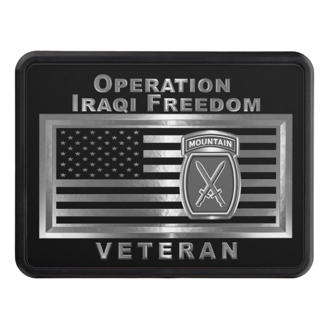 10th Mountain Division Operation Iraqi Freedom  Hitch Cover (Front)