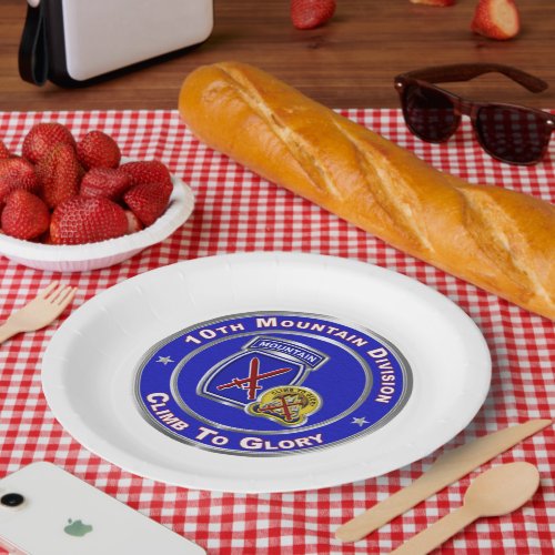 10th Mountain Division  Paper Plates