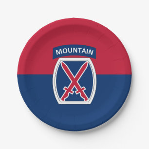 10th Mountain Division Paper Plates