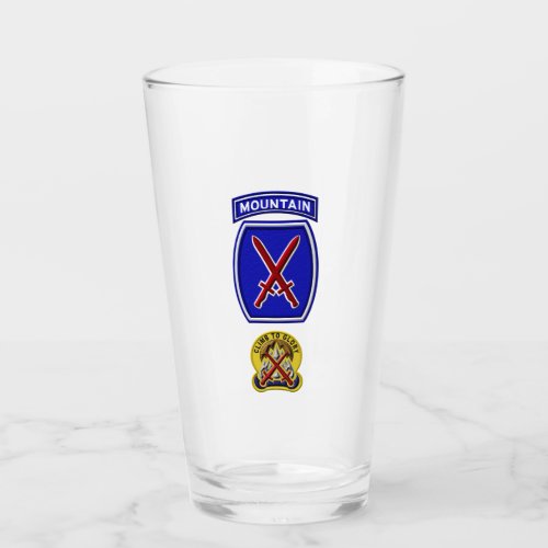 10th Mountain Division Patch Unit Insignia Glass