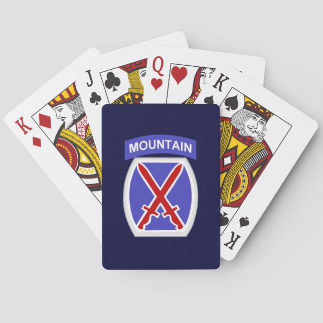 10th Mountain Division Poker Cards (Back)