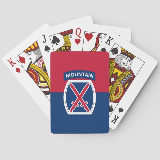 10th Mountain Division Poker Cards (Back)