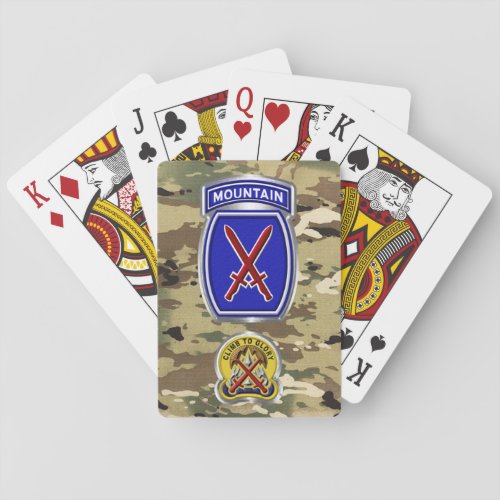10th Mountain Division  Poker Cards