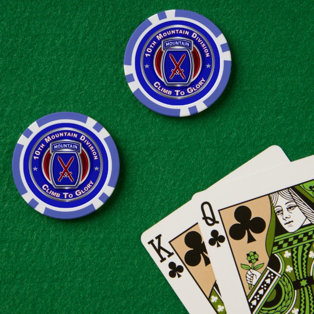 10th Mountain Division  Poker Chips (Poker Table (Double))