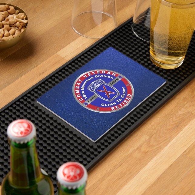 10th Mountain Division Retired Veteran  Bar Mat (Insitu (Bar 2))
