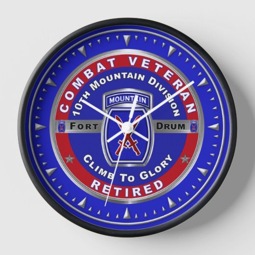 10th Mountain Division Retired Veteran  Clock