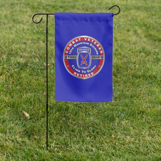 10th Mountain Division Retired Veteran Garden Flag (In SItu)