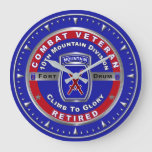 10th Mountain Division Retired Veteran Large Clock