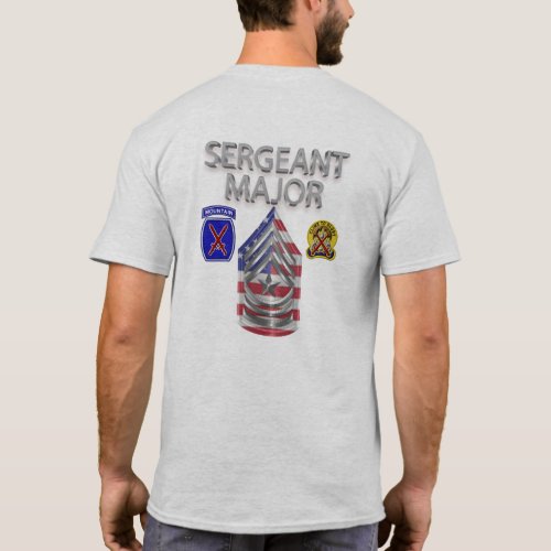 10th Mountain Division Sergeant Major T_Shirt