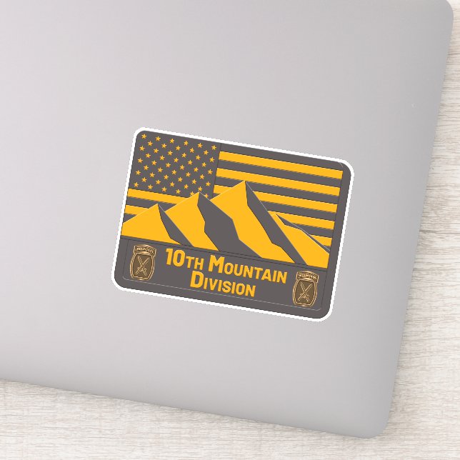 10th Mountain Division Sticker (Detail)