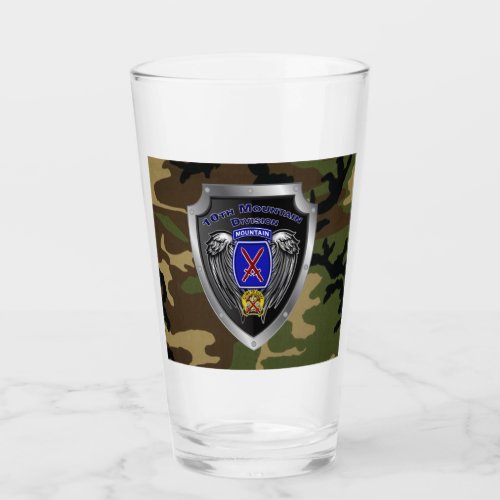 10th Mountain Division Veteran Glass
