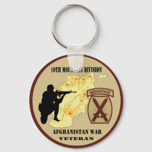 10th Mountain Division Veteran Keychain