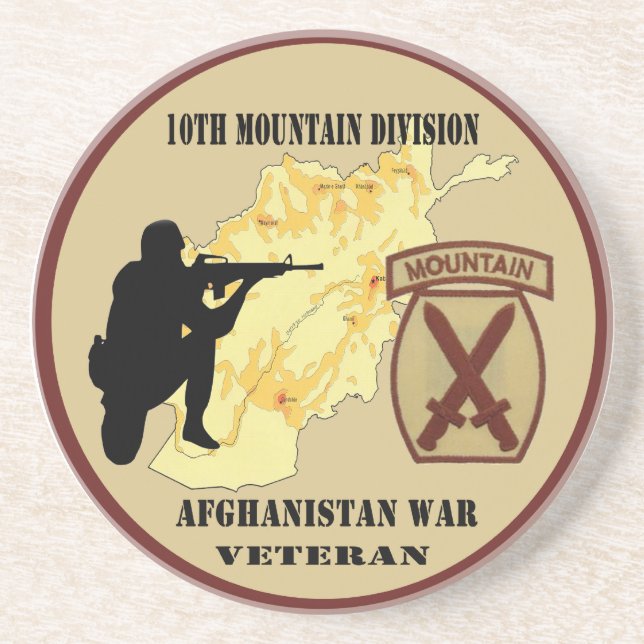 "10th Mountain Division Veteran" Military Coaster (Front)
