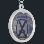 10th Mountain  Division veterans vets Necklace<br><div class="desc">Army 10th mountain division vietnam iraq gulf war patch fort drum veterans mens girls necklaces.</div>