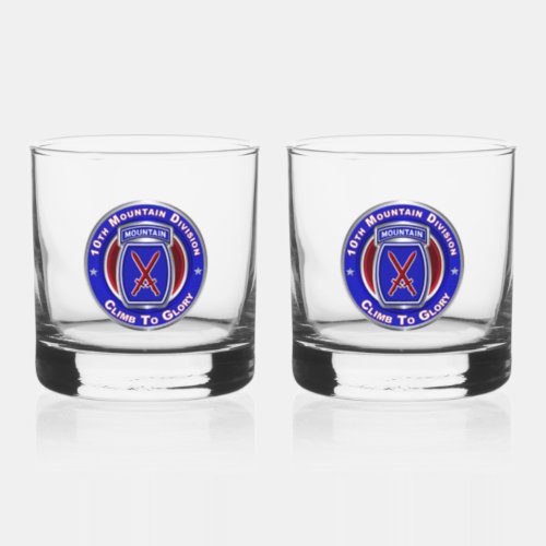 10th Mountain Division  Whiskey Glass