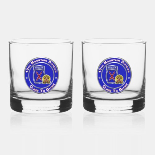 10th Mountain Division  Whiskey Glass