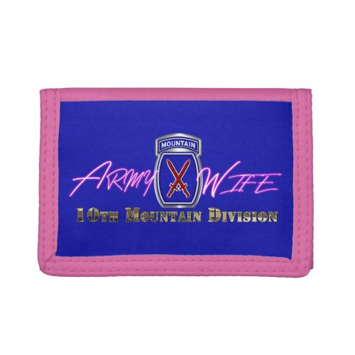 10th Mountain Division Wife Trifold Wallet