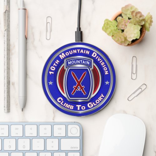 10th Mountain Division  Wireless Charger