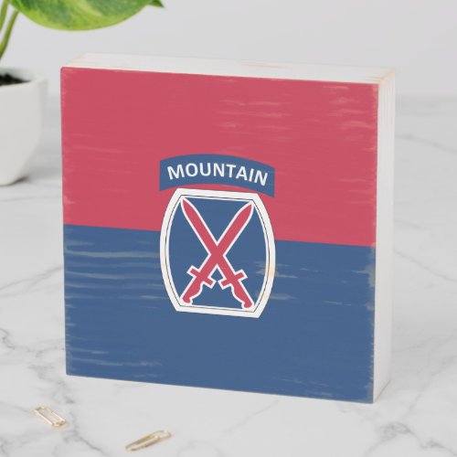 10th Mountain Division Wooden Box Sign