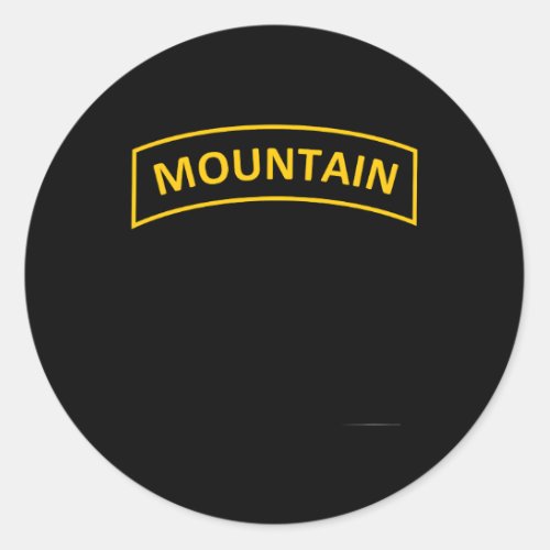 10Th Mountain Tab Fort Drum Soldier Sweats Classic Round Sticker