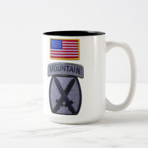 10th mtn mountain division fort drum veterans vets Two-Tone coffee mug