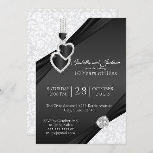 10th Onyx Anniversary Design Invitation