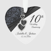 10th Onyx Wedding Anniversary Keepsake Ornament