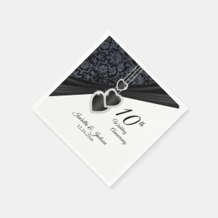 10th Onyx Wedding Anniversary Napkins